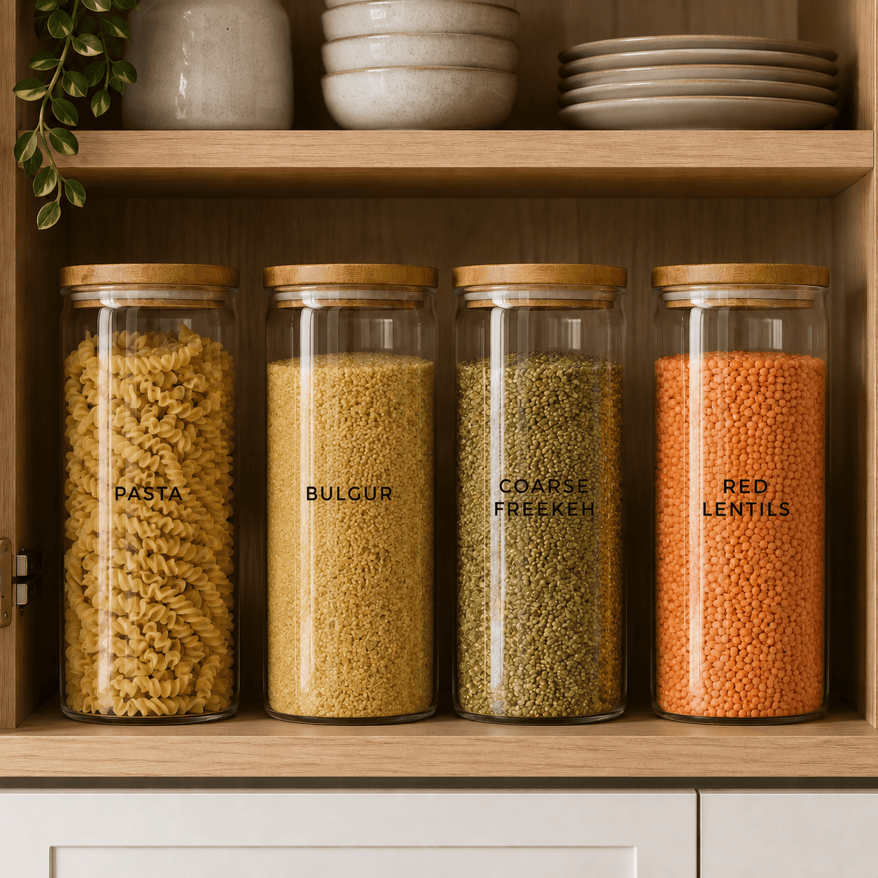 Transparent Pantry Labels