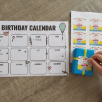 Birthday Calendar with Occasion Stickers Combo